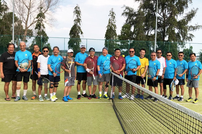 The Malacca Club tennis group hosted Tennis Kakis in Malacca in Jan 2020 